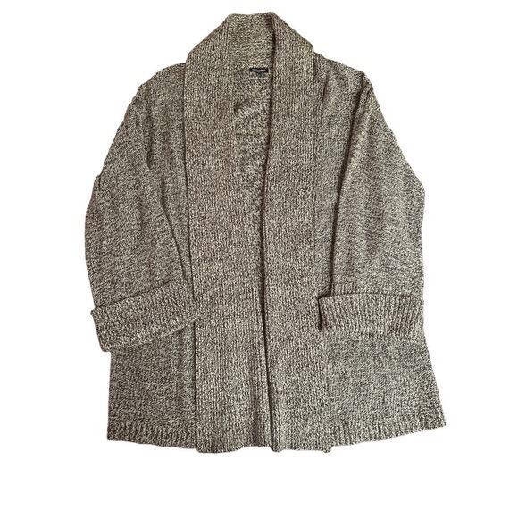 Splendid Women's Open Front Knit Rolled Cuffs Cardigan Sweater Sz XL Bla… - Picture 2 of 7